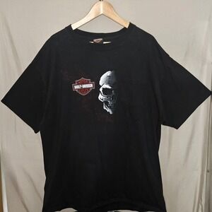 Harley Davidson Brothers Graphic Tee‎ Skull Biker